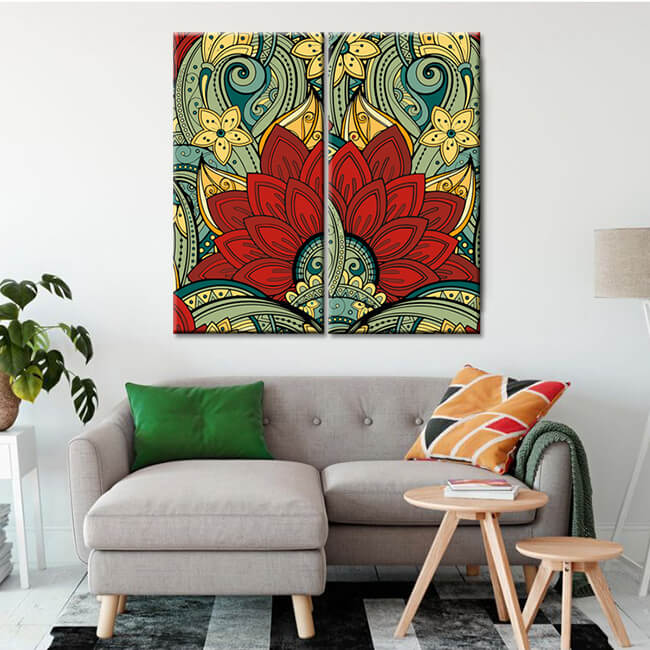 Painting by numbers mandala flowers 2-piece shipping from DE