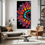 Paint by Numbers Red Mandala Art
