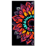 Paint by Numbers Red Mandala Art