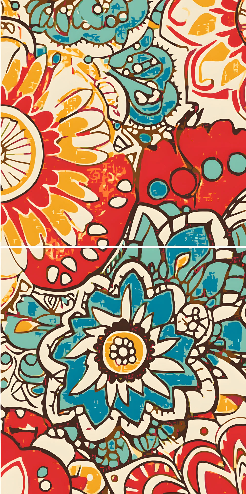Painting by Numbers Colorful Mandala 2-Panel