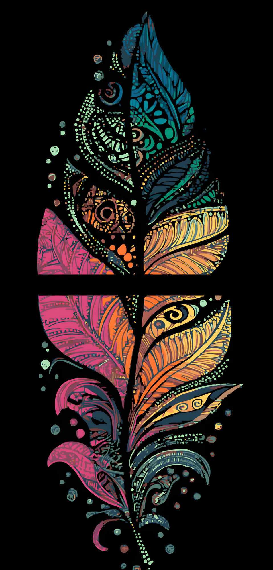 Painting by Numbers Mandala Feather 2-Panel