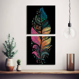 Painting by Numbers Mandala Feather 2-Panel