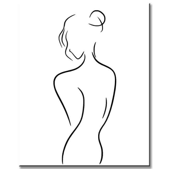 Painting by Numbers Art Minimalism Drawing Silhouette Woman I
