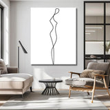 Painting by Numbers Minimalism Drawing Silhouette Body Woman
