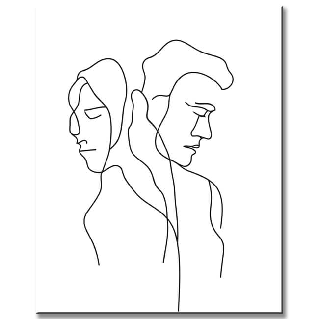 Painting by Numbers Art Minimalism Drawing Two People