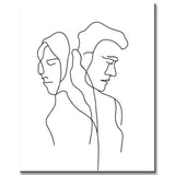 Painting by Numbers Art Minimalism Drawing Two People
