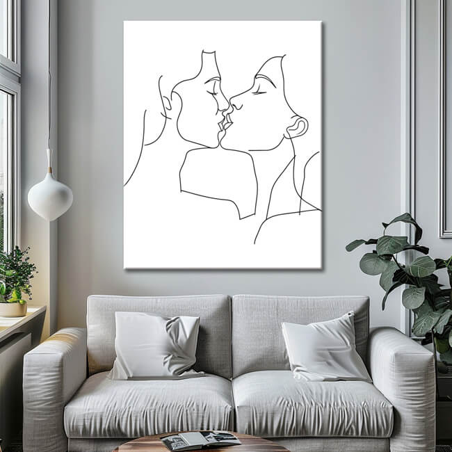 Painting by Numbers Art Minimalism Drawing Lovers I