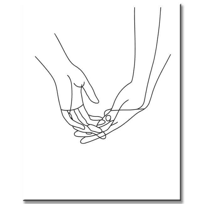 Painting by Numbers Art Minimalism Drawing Hands II