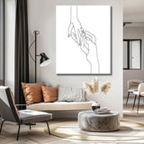 Painting by Numbers Art Minimalism Drawing Hands IV