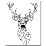 Paint by Numbers Art Line Drawing Geometry Polygon Deer