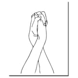 Painting by Numbers Line Drawing Art Silhouette Hands II