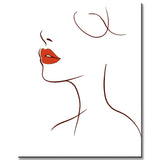 Painting by Numbers Line Drawing Art Silhouette Woman