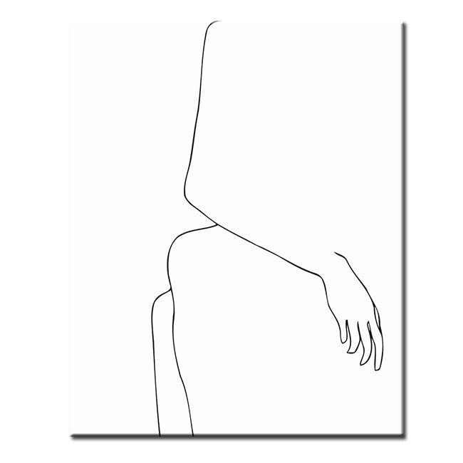Paint by Numbers Line Drawing Art Silhouette Person