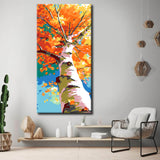 Painting by numbers art autumn tree
