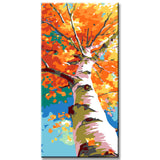 Painting by numbers art autumn tree