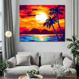 Painting by Numbers Sunset Evening Red
