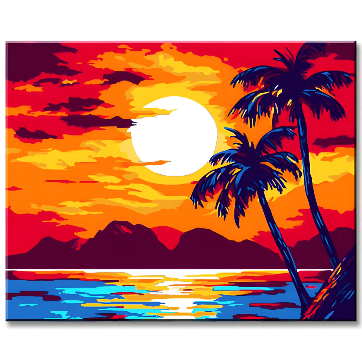 Painting by Numbers Sunset Evening Red