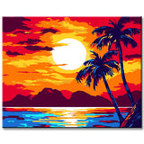 Painting by Numbers Sunset Evening Red