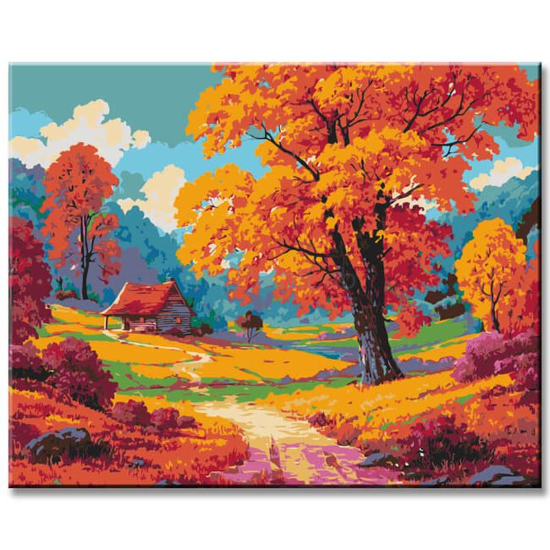 Painting by Numbers Autumn Trees and Lake