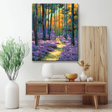 Painting by Numbers Art Nature Tree Alley with Sea of Lavender