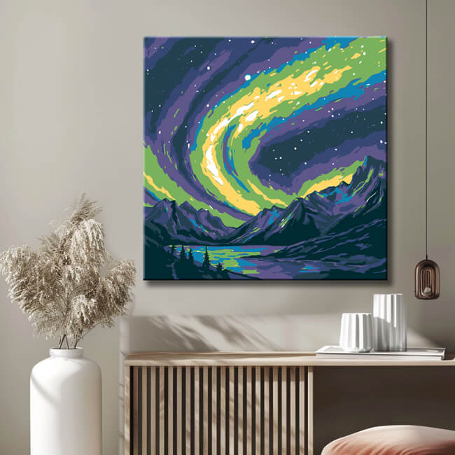 Painting by Numbers Art Nature Northern Lights