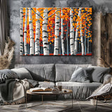 Painting by Numbers Art Nature Bare Trees with Autumn Leaves