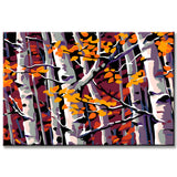 Painting by Numbers Art Nature Bare Trees with Autumn Leaves