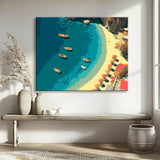 Painting by Numbers Art Nature Boats Are Moored in The Sea and Beach