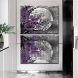Painting by Numbers Art Nature Full Moon Reflected in The Water