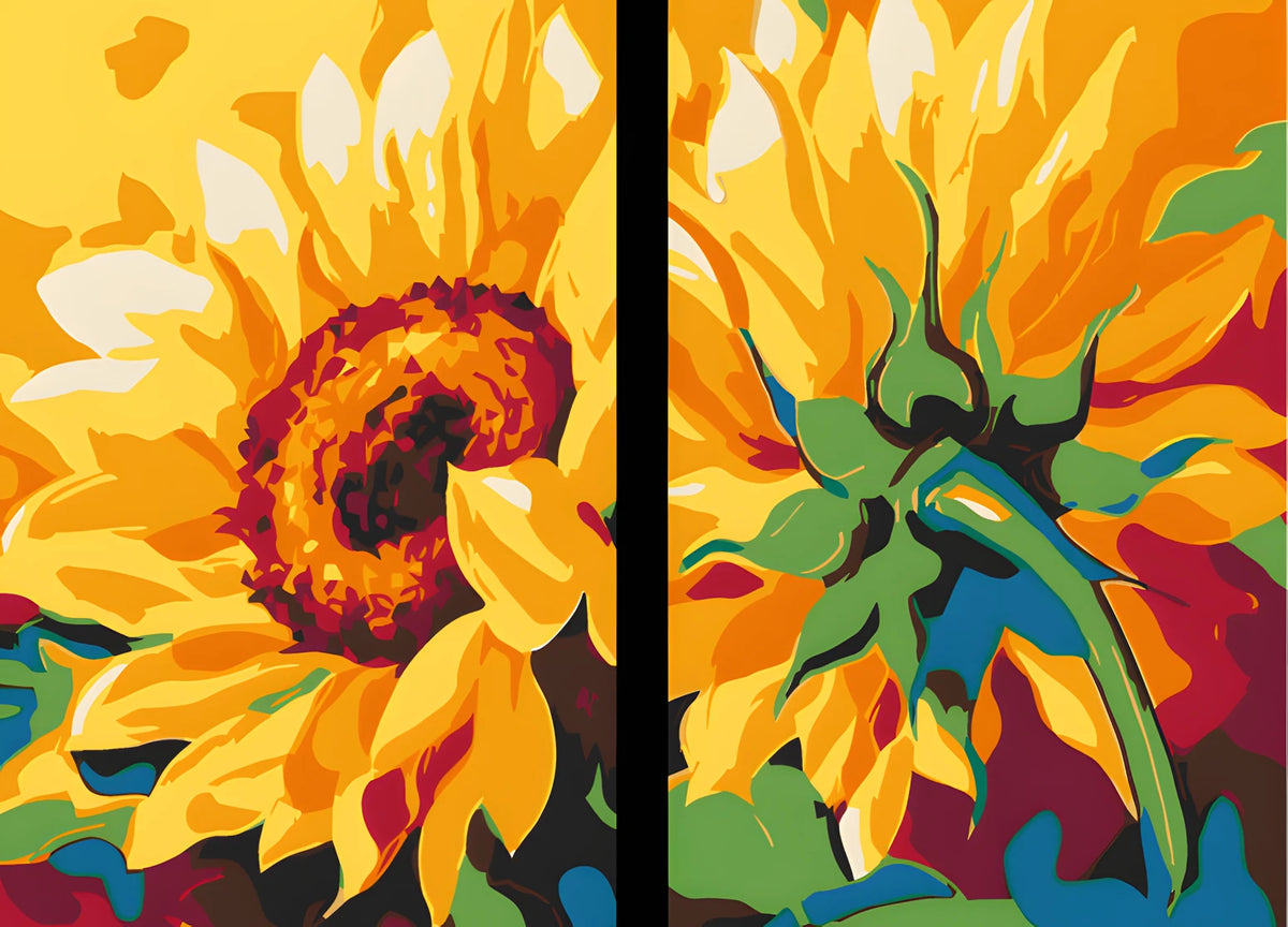 Painting by Numbers Art Nature Sunflower with Head Up