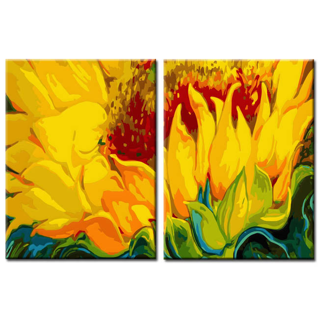 Painting by Numbers Art Nature Sunflower with head up