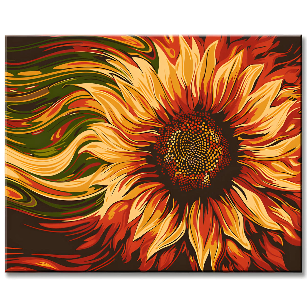 Painting by Numbers Art Nature Open Sunflower Blowing in The Wind