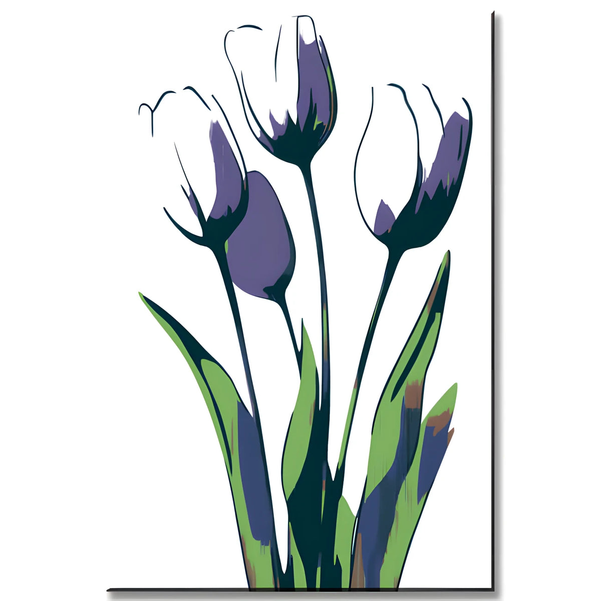 Paint by Numbers Art Nature White Tulips