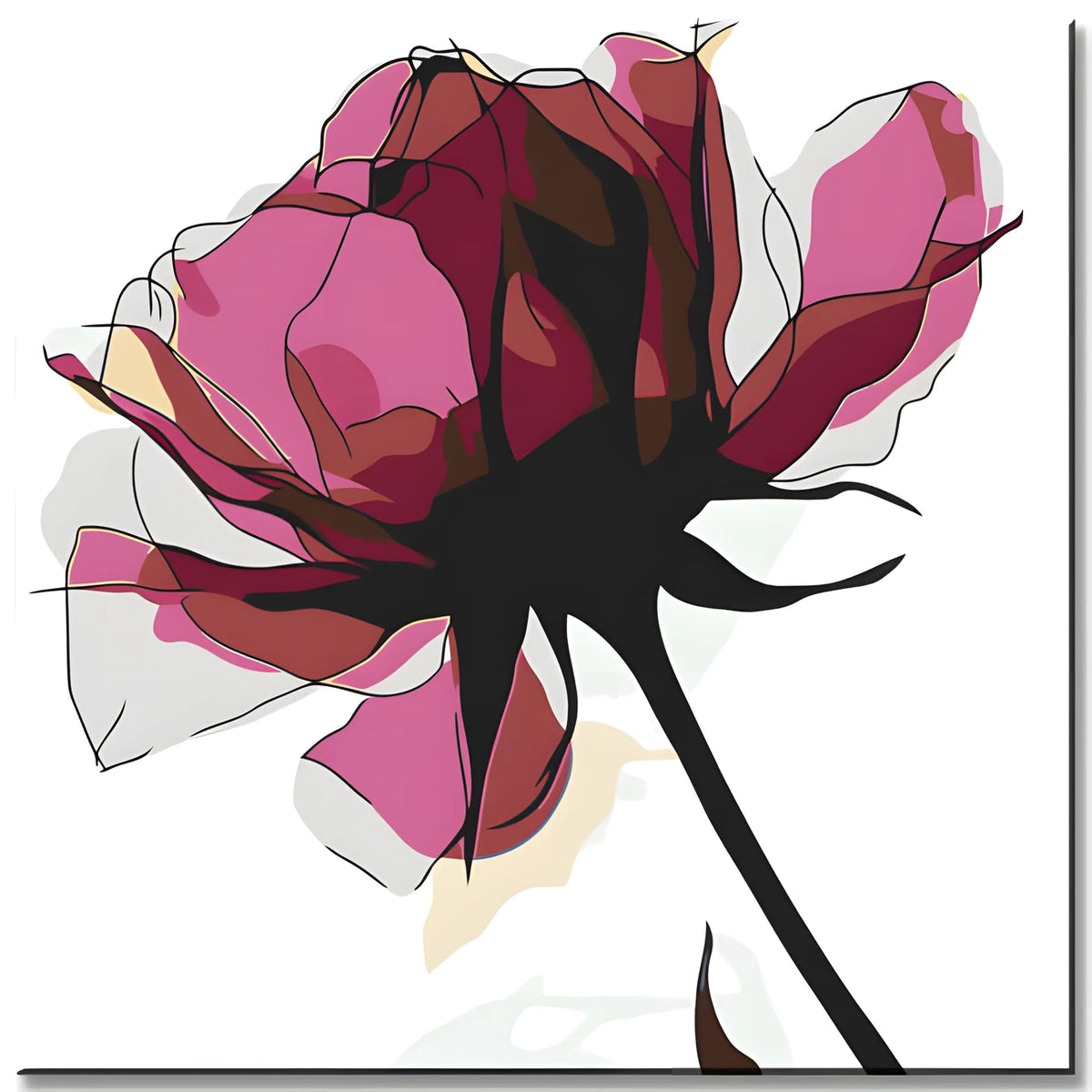 Paint by Numbers Flowers Purple Rose