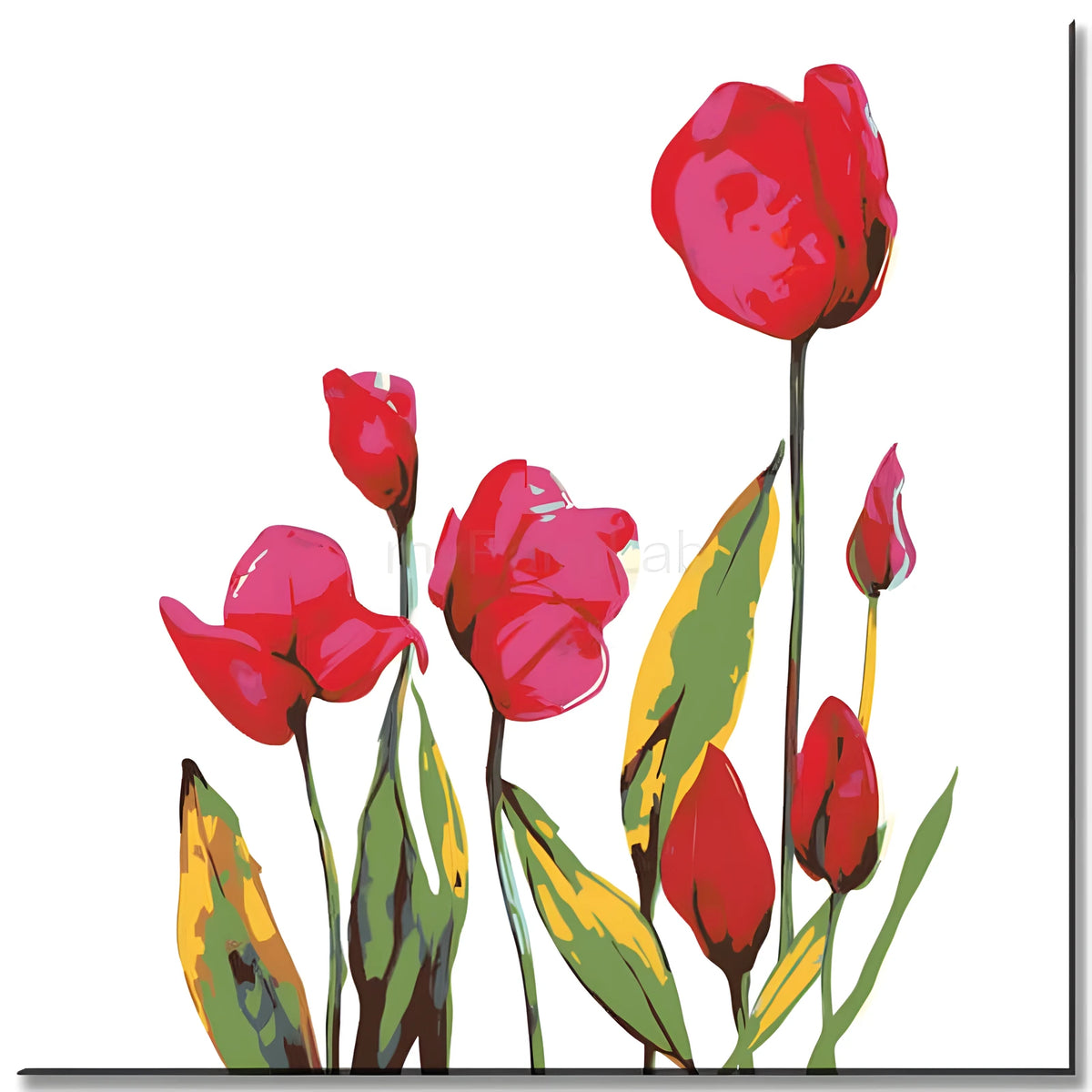 Painting by Numbers Flowers Two Red Tulips
