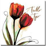 Painting by Numbers Flowers Two Red Tulips