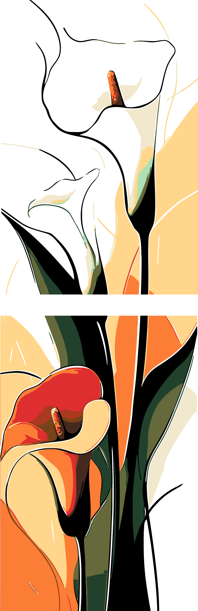 Painting by Numbers Art Nature Red Calla