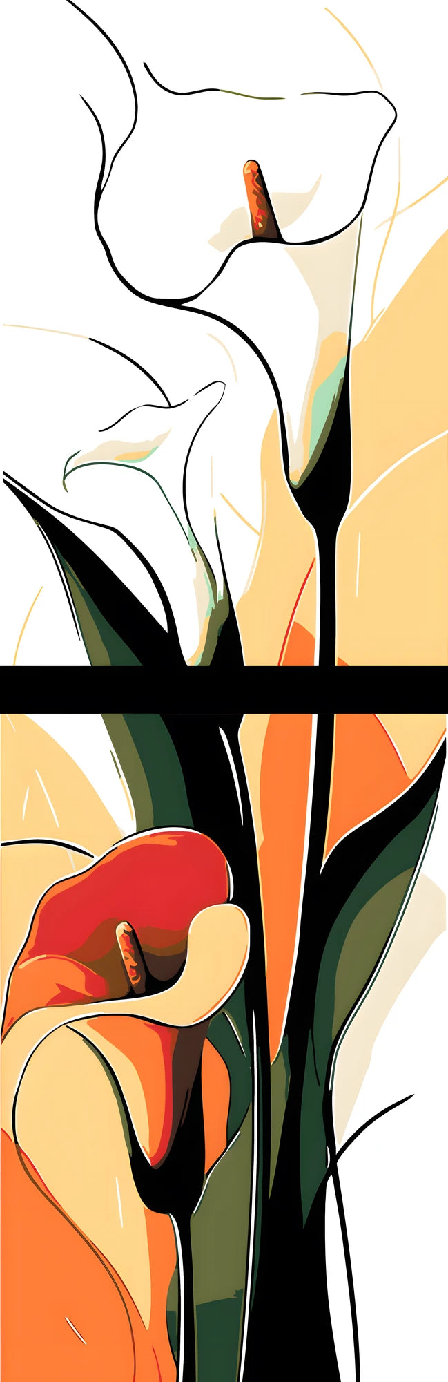 Painting by Numbers Art Nature Red Calla
