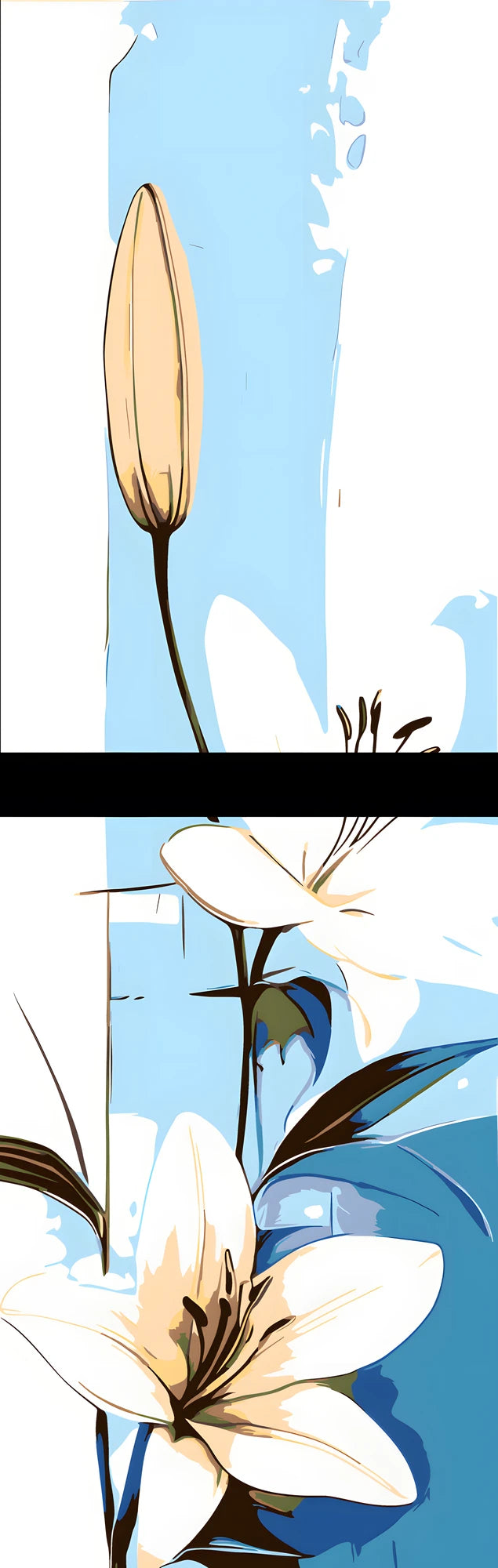 Painting by Numbers Art Nature Spring Lily 2-Panel