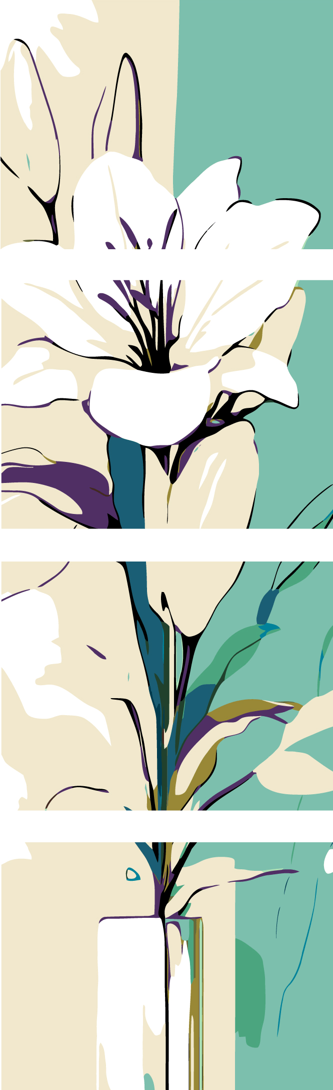 Painting by Numbers Art Nature Spring Lily