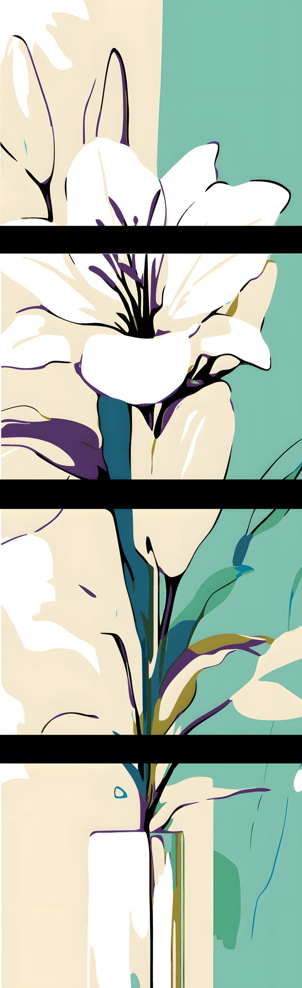 Painting by Numbers Art Nature Spring Lily
