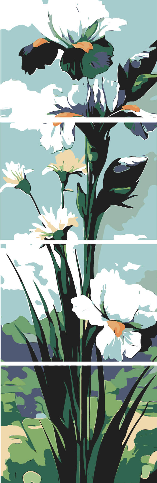 Painting by Numbers Art Nature Flower Iris