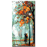 Painting by Numbers Art Nature Autumn Tree Rain Lanterns