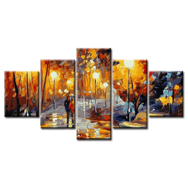 Painting by Numbers Art Nature Autumn 5-Panel
