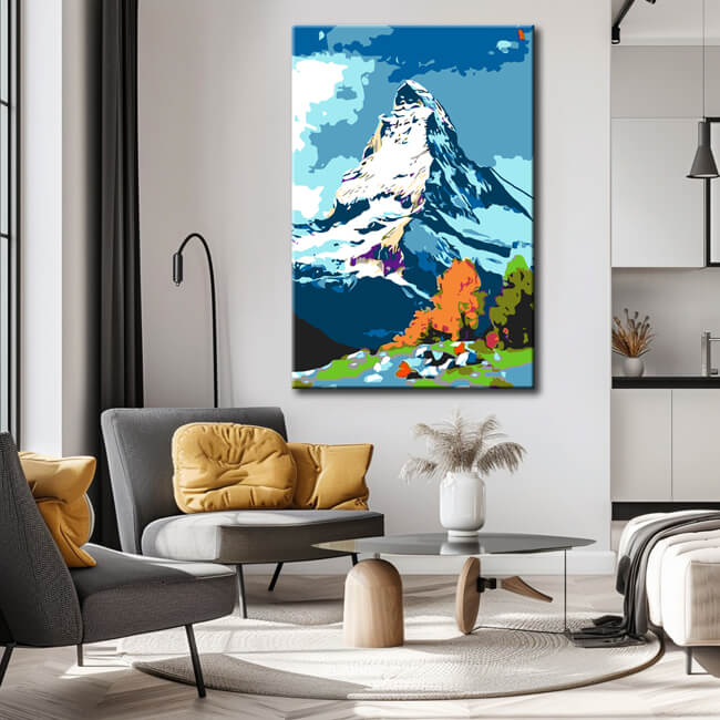 Painting by Numbers Mountains Matterhorn