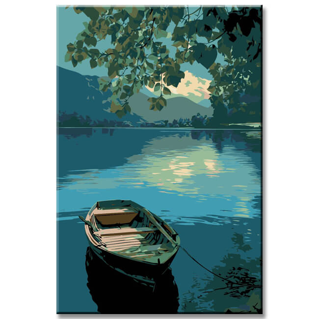 Painting by Numbers Norway Mountain Lake Landscape