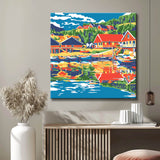 Painting by Numbers Fishing Huts Norway