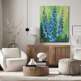 Paint by Numbers Flowers Blue