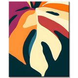 Paint by Numbers Art Painting Colored Flower Leaf