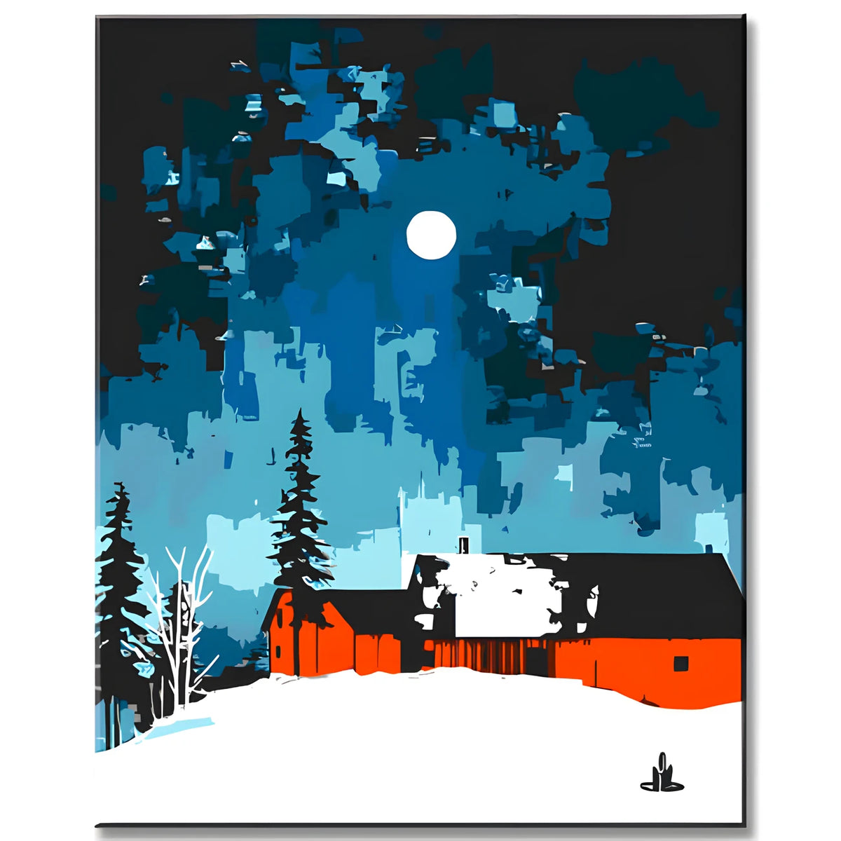Painting by Numbers Northern Lights Aurora Night